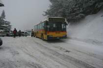 In der wahrscheinlich letzten Wintersaison bei PU Engeloch als Nr. 2/BE 447'210 ist der MB/RJ O405 ex P25'366 aus 1992 normalerweise nur noch Freitag-Sonntag als Schneebus zwischen Schwarzenburg und Schwarzenbhl unterwegs. Am 7.3.2010 gelang diese Aufnahme bei der bergseitigen Endstation. 