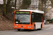 Ver 346 (EN VE 8346) mit der Linie 551 nach Ennepetal Voerde.
Hier aufgenommen am HBF Gevelsberg,27.2.2010.