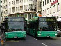 Basel / BVB - 2 MAN Regiobuse Bus Nr. 824 und Nr. 762  in der n�he der Haltestelle Schiffl�nde am 12.05.2007