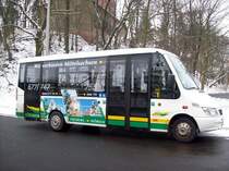 MB Sprinter - MW R 159 in Freiberg Busbahnhof, am 13.12.2009