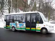 MB Sprinter - MW R 159 in Freiberg Busbahnhof, am 13.12.2009