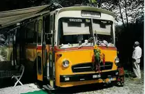 Aus dem Archiv: Basler, Grossdietwil LU 15'545 Mercedes/R&J O 317K (ex P 25'701) am 15. August 1998 Schwarzwasserbr�cke, Wohnbus-Treffen