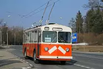 BW/FFA/MFO Typ 51 von R�trobus(ex. VBZ; ex CGTE, ex TL Nr 591) auf der Strecke zwischen Le Chalet-�-Gobet und Epalignes. (14.3.2010)