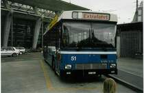 Aus dem Archiv: VBL Luzern Nr. 51/LU 15'051 Volvo/Hess am 19. April 1997 Luzern, Bahnhof