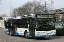WSW 0617 (W SW 3617) mit Werbung f�r FHDW.
Aufgenommen am Bahnhof Oberbarmen, 17.3.2010.