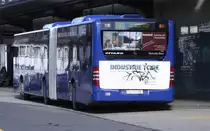 VZO-Mercedes Citaro NR.108 am Bahnhof Rüti ZH am 25.3.10. Dieser Bus wurde leider am Heck versprayt.
