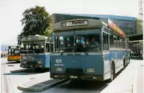 Aus dem Archiv: VBL Luzern Nr. 101/LU 15'006 Volvo/Hess am 20. Juli 1998 Luzern, Bahnhof