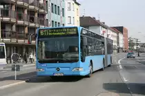 WSW 0967 (W SW 2967) am Bahnhof Barmen mit der Linie 611 nach W-Katternberg. 17.3.2010.