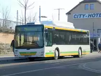 MAN Niederflurbus 3. Generation (Lions City) auf der Linie 8 am ZOB/Hauptbahnhof.