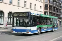 WSW 0308 (W SW 426) mit Werbung f�r Wilhelm Heiner Berstattungen.
Aufgenommen am Bahnhof Barmen, 17.3.2010.