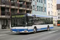 WSW 0409 (W SW 1409) am Bahnhof Barmen mit der Linie 640 zum Klinikum Barmen.
17.3.2010