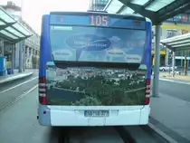 Hier ist ein Citaro Bus mit neuer Werbung zu sehen. Die Aufnahme des Photos war am 30.03.2010.Dieser Bus tr�gt Werbung eines Energie Anbieters.