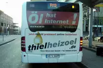 Hier ist ein Citaro Bus mit neuer Werbung zu sehen. Die Aufnahme des Photos war am 30.03.2010.Der Bus tr�gt Werbung einer Internet �l Bestell Firma.