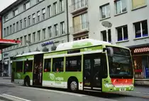 BGU Grenchen Nr. 25/SO 144'839 Mercedes Citaro am 15. Februar 2010 Grenchen, Postplatz (mit Vollwerbung f�r  erdgas )