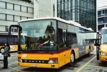 CarPostal Jura Nr. 25/JU 31'114 Setra (ex P 25'660) am 15. Februar 2010 Delmont, Bahnhof