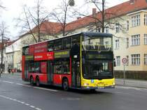 MAN Lion's City DD (Doppelstock) auf der Linie 181 nach Britz Kielingerstrae nahe vom S-Bahnhof Lankwitz.