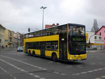MAN Lion's City DD (Doppelstock) auf der Linie 181 nach Britz Buckower Damm/Gutschmiedstrae an der Haltestelle Lankwitz Kirche.