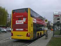 MAN Lion's City DD (Doppelstock) auf der Linie 181 nach U-Bahnhof Walther-Schreiber-Platz an der Haltestelle Britz Kielinger Strae.
