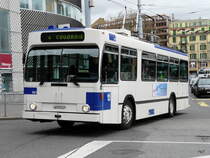 TL - NAW Trolleybus Nr.761 unterwegs auf der Linie 4 in der Stadt Lausanne am 27.03.2010