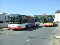2x Solaris Urbino 12 in Gelsenkirchen Hbf.(05.08.2007)