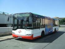 Solaris Urbino 12 der Bogestra in Gelsenkirchen Bbf.
in Ruhestellung. (05.08.2007)