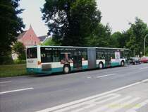Citaro Gelenkbus NB-SW 567 am 25.07.07 auf dem Fridrich-Engels-Ring in Neubrandenburg.