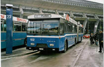 Aus dem Archiv: VBL Luzern Nr. 102/LU 15'003 Volvo/Hess am 30. Dezember 1999 Luzern, Bahnhof