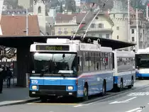VBL - NAW-Hess Trolleybus Nr.279 mit Anhnger unterwegs am 10.04.2010