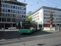 BVB Nr. 758 (MAN A23) am 21.4.2010 bei der Schifflnde vor der Schlaufenfahrt.