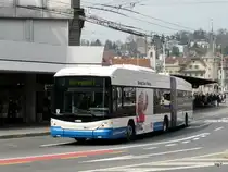 VBL - Hess-Swisstrolleybus BGT-N2C Nr.213 unterwegs auf der Linie 7 am 10.04.2010