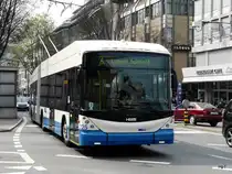 VBL - Hess-Swisstrolleybus BGT-N2C Nr.225 unterwegs auf der Linie 2 am 10.04.2010