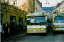 Aus dem Archiv: TN Neuch�tel Nr. 170 FBW/Hess Gelenktrolleybus am 7. Oktober 1997 Neuch�tel, Place Pury