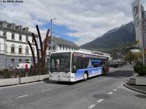 Postauto/Regie Brig VS 241 959 ''hevs.ch'' (Mercedes Citaro O530) am 27.4.2010 beim Bhf. Brig, wo die Regie Brig mit 3 Linien ein Ortsbusnetz betreibt.