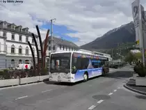 Postauto/Regie Brig VS 241 959 ''hevs.ch'' (Mercedes Citaro O530) am 27.4.2010 beim Bhf. Brig, wo die Regie Brig mit 3 Linien ein Ortsbusnetz betreibt.