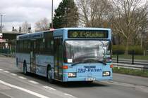TSD Reisen 1588 (DO AJ 35) am 3.4.2010 am Bahnhof Signal Idunapark.
Der Bus fhrt an diesem Tag Fussballsonderverkehr.
