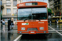 Aus dem Archiv: TN Neuch�tel Nr. 201/NE 26'101 FBW/Hess (ex Nr. 101) am 6. Juli 1999 Neuch�tel, Place Pury