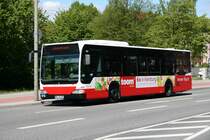 Der 2009 f�r die HHA gebaute und ausschlieslich von der Betriebslenkung als B-Wagen und f�r Sonderfahrten genutzte Citaro(Facelift) mit der Nummer 2901 am 5.Mai 2010 auf Sonderfahrt (der Fahrer hat wahrscheinlich nur Langeweile gehabt und es als Sonderziel auf den Anzeiger gepackt) in Barmbek