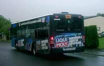 Wagen 504 der Saarbahn AG. SB:SB 504. Mit Werbung Liqui Moly. 09.08.07 als Linie 120 in Ensheim