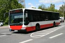 Der 2010 an Jasper gelieferte Citaro(Facelift) mit der Nummer 8339 am 5.Mai 2010 auf der Linie 23 beider Einfahrt in die Busanlage Barmbek