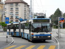 VBZ - Mercedes O 405 GTZ Trolleybus Nr.120 unterwegs auf der Linie 33 in der Stadt Zrich am 22.04.2010