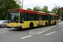 Der 2002 fr die HHA gebaute Citaro G mit der Nummer 7230 am 14.Mai 2010 auf der Linie 7 in Barmbek