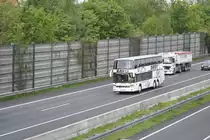 Setra Doppeldecker, auf der A2/Lehrte am 15.07.2010.