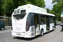 Hier mal ein Bild vom Heck des Rampini Fuel Cell Busses.
Aufgenomen an Baldeneysee, 16.5.2010.