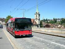 Berner Oberland 2007 - Am 14.07.2007 ist nahe des B�rengraben ein Volvo 7700 von Bernmobil als Linie 12 unterwegs zum Zentrum Paul Klee.