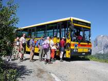 Berner Oberland 2007 - So, alle sch�n anstellen, zahlen, Platz aussuchen. Am Waldspitz bei Grindelwald am 16.07.2007.