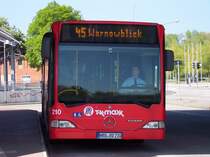 MB Citaro Nr.210 der RSAG Rostock an der Haltestelle HP L�tten Klein auf der Linie 45 unterwegs
