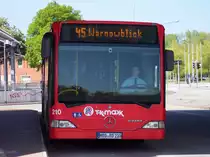 MB Citaro Nr.210 der RSAG Rostock an der Haltestelle HP L�tten Klein auf der Linie 45 unterwegs