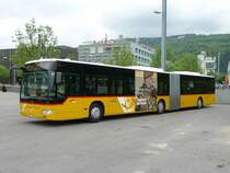 Postauto - Mercedes Citaro  BE 666082 hinter dem Bahnhof von Biel am 14.05.2010