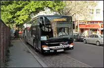 Im Schienenersatzverkehr zwischen N�ldnerplatz und Karlshorst ist dieser Bus der Fa. Uecker-Randow Bus GmbH aus Ueckerm�nde im Einsatz (UER B 509, Typ Setra S 415 NF, gesehen Berlin N�ldnerplatz 21.05.2010)