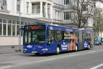 ESWE 161 (WI QM 161) macht Werbung f�r die Volksbank.
Aufgenommen am HBF Wiesbaden.
10.4.2010